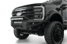 ADD HoneyBadger front bumper F810221770103 with top hoop for 2023–2025 Ford F250/F350 Super Duty.