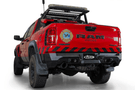 ADD rear bumper replacement R630081280103 for 2025-2026 Ram RHO Stealth Fighter, aftermarket off-road back bumper by Addictive Desert Designs.
