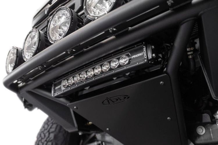 ADD Offroad Pro Plus Frame Cut Front Bumper F210562070103 for 2021-2026 Ford F150 Raptor with 20-inch light bar mount for off-road use