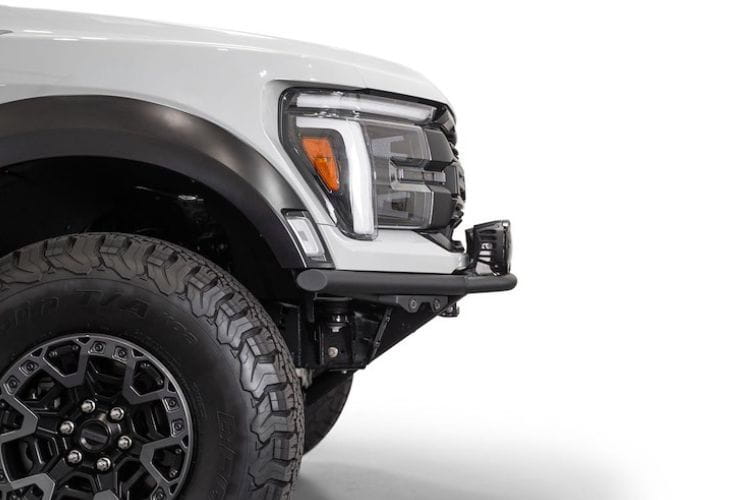 ADD Offroad Pro Plus Frame Cut Front Bumper F210562070103 for 2021-2026 Ford F150 Raptor with 20-inch light bar mount for off-road use