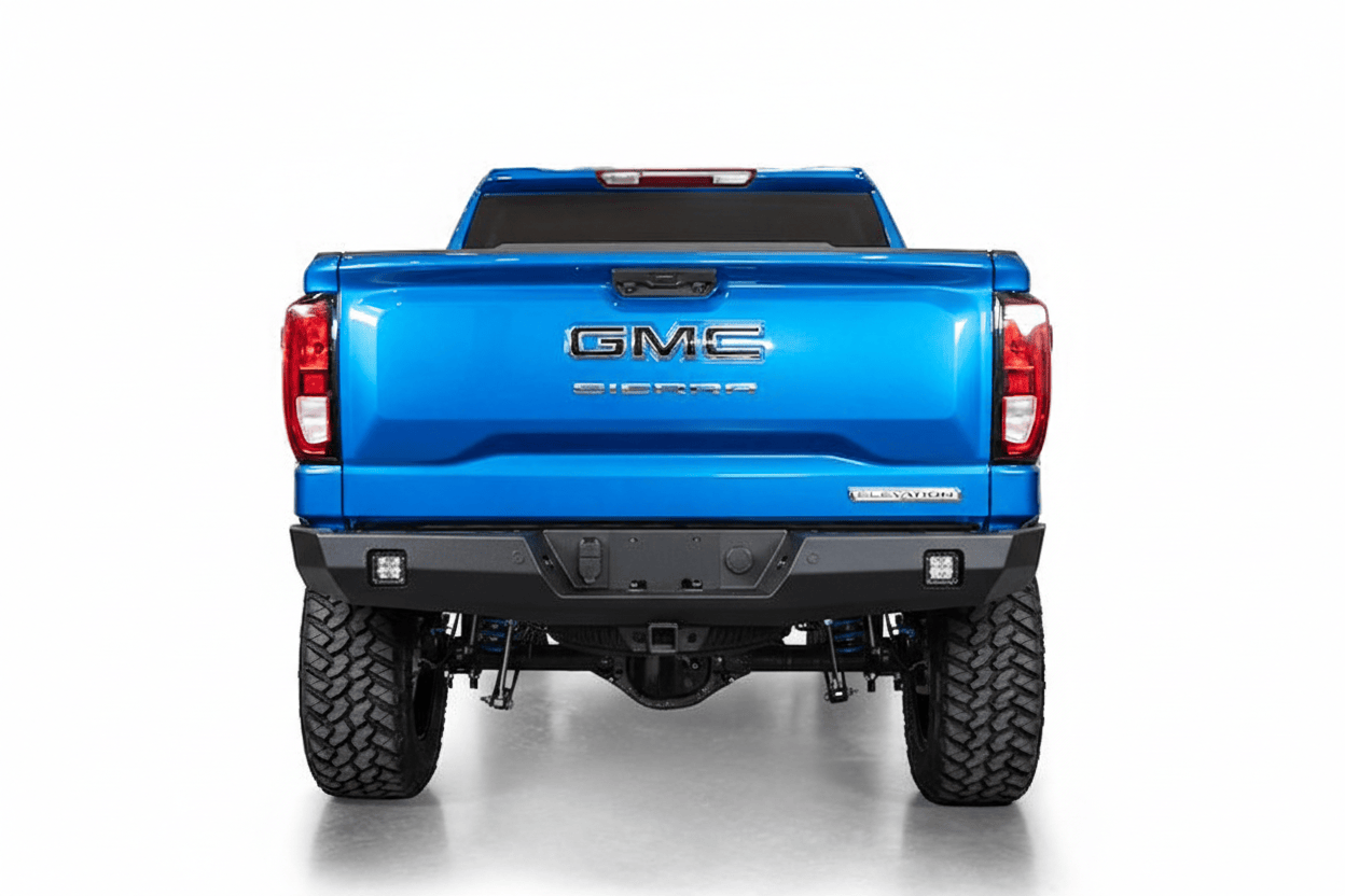 ADD Black Label back bumper R14020NA0103 installed on 2022–2026 GMC Sierra 1500