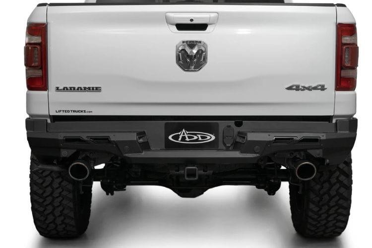 ADD Black Label rear bumper R55020NA0103 for 2019-2024 Ram 1500 durable Addictive Desert Designs rear bumper black finish