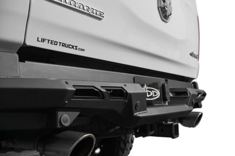 ADD Black Label rear bumper R55020NA0103 for 2019-2024 Ram 1500 durable Addictive Desert Designs rear bumper black finish
