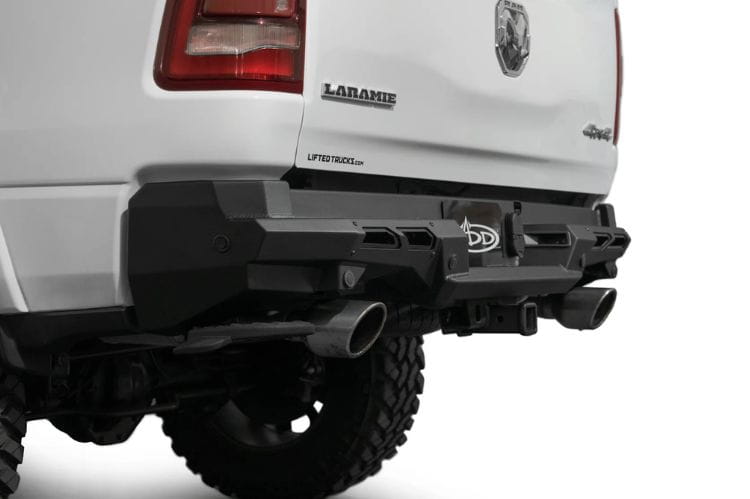 ADD Black Label rear bumper R55020NA0103 for 2019-2024 Ram 1500 durable Addictive Desert Designs rear bumper black finish