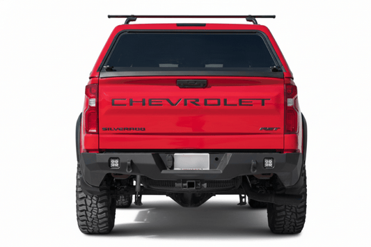ADD Black Label rear bumper R14020NA0103 installed on 2022–2026 Chevy Silverado 1500