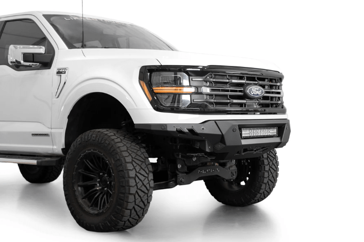 Addictive Desert Designs crafted the Black Label F1900305080103, a durable ADD bumper designed to upgrade the 2024 Ford F150 with style and strength
