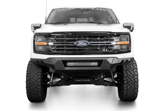 Addictive Desert Designs crafted the Black Label F1900305080103, a durable ADD bumper designed to upgrade the 2024 Ford F150 with style and strength