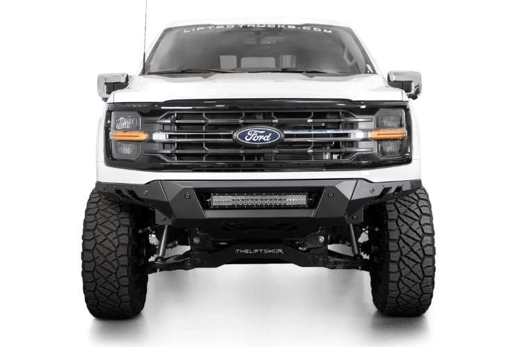 Addictive Desert Designs crafted the Black Label F1900305080103, a durable ADD bumper designed to upgrade the 2024 Ford F150 with style and strength