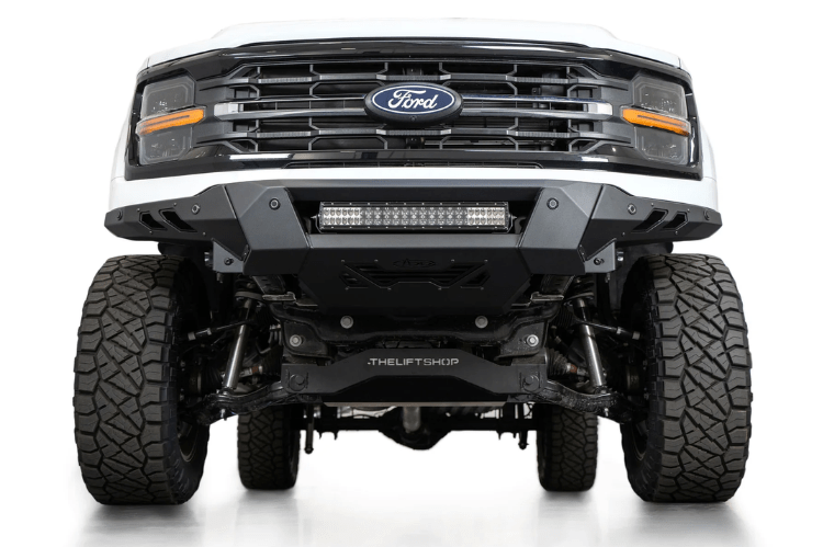 Addictive Desert Designs crafted the Black Label F1900305080103, a durable ADD bumper designed to upgrade the 2024 Ford F150 with style and strength
