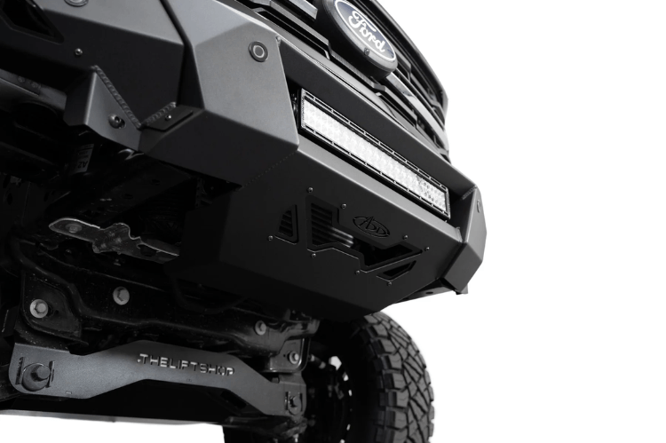 Addictive Desert Designs crafted the Black Label F1900305080103, a durable ADD bumper designed to upgrade the 2024 Ford F150 with style and strength