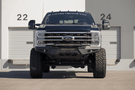 ADD HoneyBadger front bumper F810211770103 installed on 2023–2025 Ford F250 F350 Super Duty truck