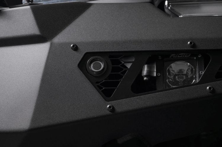 ADD HoneyBadger front bumper F810211770103 installed on 2023–2025 Ford F250 F350 Super Duty truck