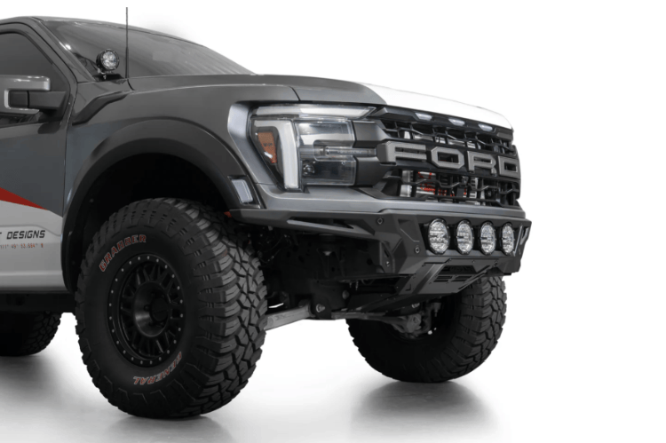 ADD Offroad front bumper F210443130103 Edge for 2021–2026 Ford F150 Raptor, aftermarket off-road steel protection.