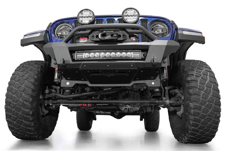 ADD Phantom Stubby winch front bumper on a 2020–2026 Jeep Wrangler JL built for off-road performance
