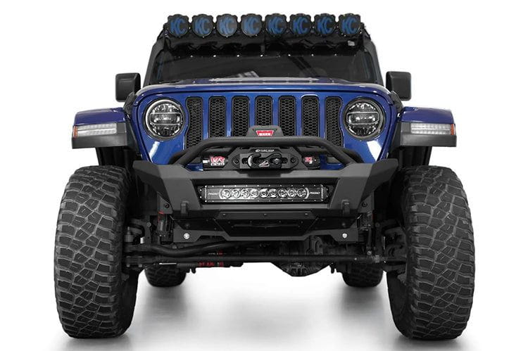 ADD Phantom Stubby winch front bumper on a 2020–2026 Jeep Wrangler JL built for off-road performance