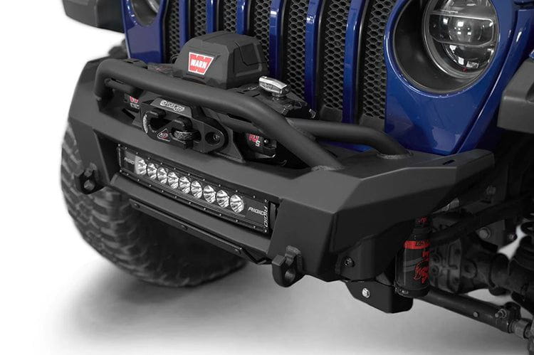 ADD Phantom Stubby winch front bumper on a 2020–2026 Jeep Wrangler JL built for off-road performance