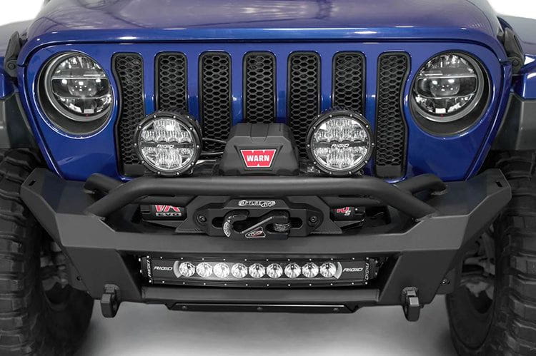 ADD Phantom Stubby winch front bumper on a 2020–2026 Jeep Wrangler JL built for off-road performance