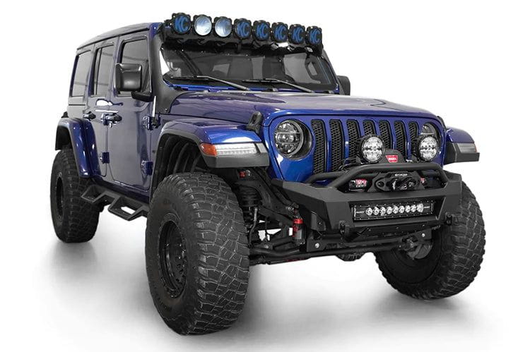 ADD Phantom Stubby winch front bumper on a 2020–2026 Jeep Wrangler JL built for off-road performance