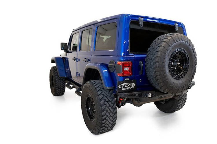 ADD Stealth Fighter rear bumper R960181280103 for 2018–2025 Jeep Wrangler JL, a reliable aftermarket rear bumper for enhanced protection