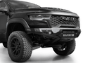 Rugged and stylish, the ADD F630012140103 Bomber front bumper upgrades your 2025 Ram 1500 RHO with heavy-duty protection and off-road performance