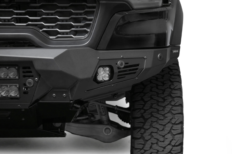 Rugged and stylish, the ADD F630012140103 Bomber front bumper upgrades your 2025 Ram 1500 RHO with heavy-duty protection and off-road performance