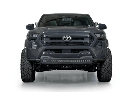ADD Stealth Fighter front winch bumper F671203110103 for 2024–2026 Toyota Tacoma, off-road steel bumper replacement.