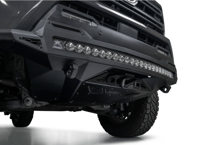 ADD Stealth Fighter front winch bumper F671203110103 for 2024–2026 Toyota Tacoma, off-road steel bumper replacement.