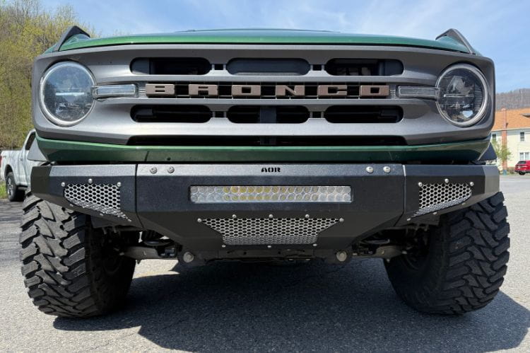Affordable Offroad bumper 200-8020 for 2021-2026 Ford Bronco with lights and bullbar durable Affordable Offroad Bronco bumper