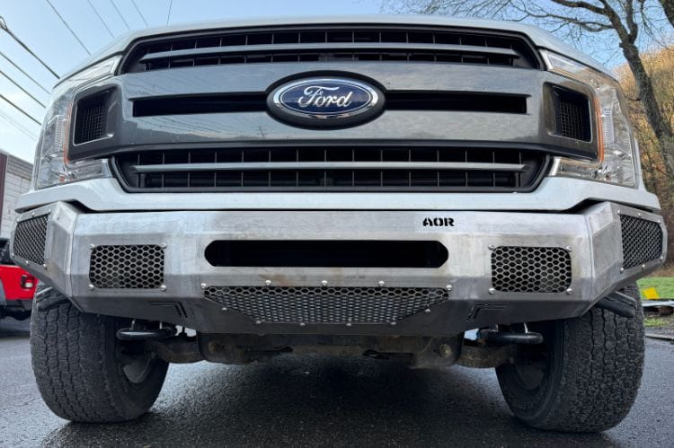 Affordable Offroad front bumper 100-15006 for 2018-2020 Ford F150 excluding Raptor durable offroad front bumper black finish