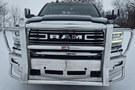 Heavy-duty Ali Arc Classic Dodge Ram 2500/3500 2019-2026 Front Bumper Rectangle Fog Light Cut Outs and Sensor with Rake DGR101LS