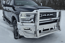 Heavy-duty Ali Arc Classic Dodge Ram 2500/3500 2019-2026 Front Bumper Rectangle Fog Light Cut Outs and Sensor with Rake DGR101LS