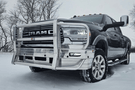 Heavy-duty Ali Arc Classic Dodge Ram 2500/3500 2019-2026 Front Bumper Rectangle Fog Light Cut Outs and Sensor with Rake DGR101LS