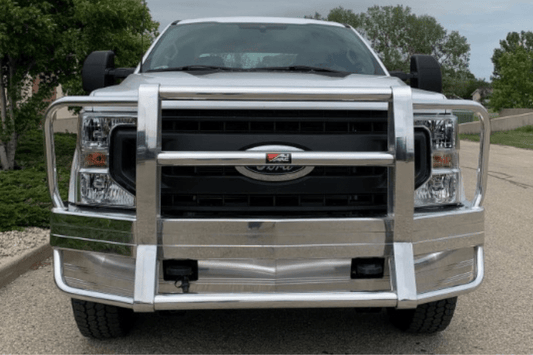 Ali Arc Traditional Aluminum Ford F450/F550 Superduty 2017-2022 Front Bumper Halogen Cut Outs FDB2791