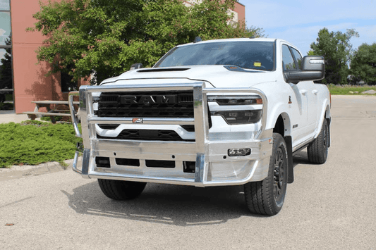 Ali Arc front bumper Guardian DGG103LS aluminum truck bumper with LED light cutouts and sensor for Ram 2500-3500