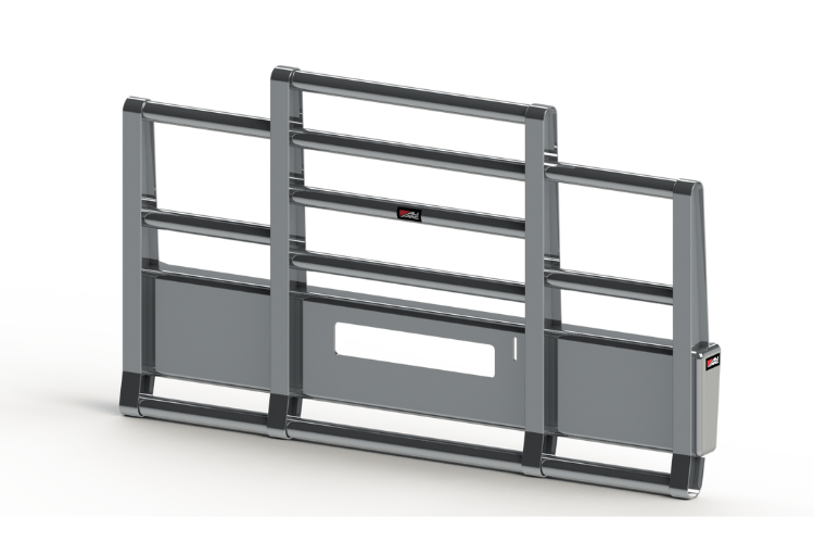 Ali Arc PB121XCQ 410 straight bumper with 4 posts and 3-inch tubes for Peterbilt 567 SFA 2016-UP