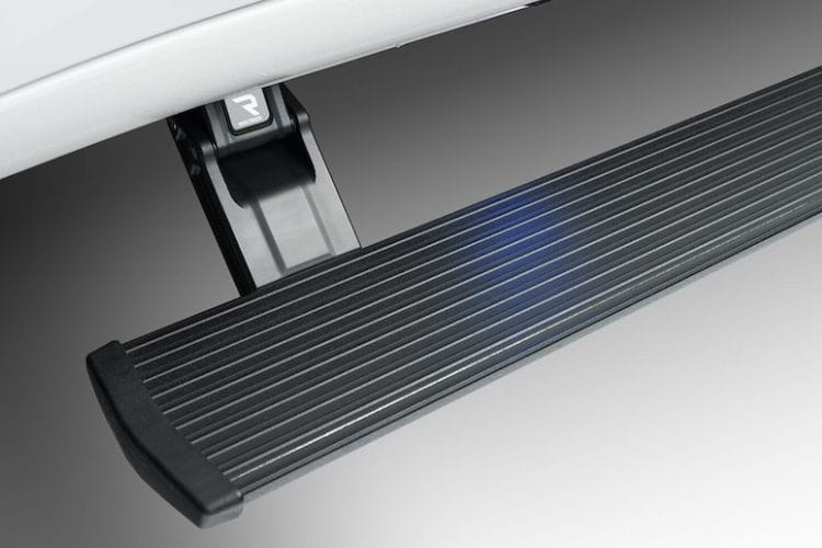 AMP Research PowerStep running boards 76242-01A for 2022-2026 Ford F450 Super Duty durable Ford Super Duty power running boards