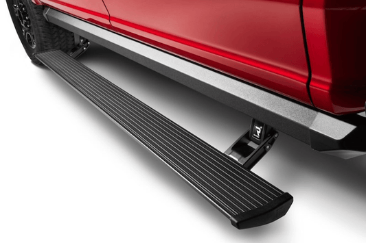 AMP Research PowerStep XL 77255-01A for 2024–2026 GMC Sierra 2500HD/3500HD, power running boards with extra drop step.
