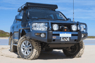 ARB 3415120B Toyota Land Cruiser 2008-2011 Deluxe Front Bumper 200 Series Winch Ready with Grille Guard, Black Powder Coat Finish
