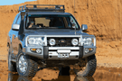 ARB 3415120B Toyota Land Cruiser 2008-2011 Deluxe Front Bumper 200 Series Winch Ready with Grille Guard, Black Powder Coat Finish