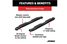 Aries 4-inch oval side bars S225008 black steel for 2003–2009 Dodge Ram 2500/3500, durable nerf bars for rugged side protection.