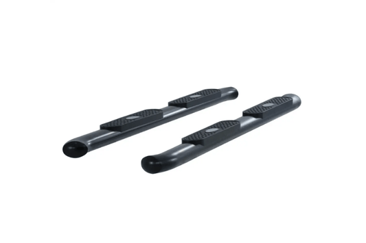 Aries 4-inch oval side bars S225008 black steel for 2002–2008 Dodge Ram 1500, durable nerf bars for rugged side protection.