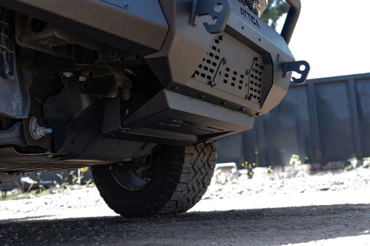 Aftermarket front bumper ATTSL01A104-1A-BX Attica 4x4 Terra Series fortifies 2019-2021 Chevy Silverado 1500 builds