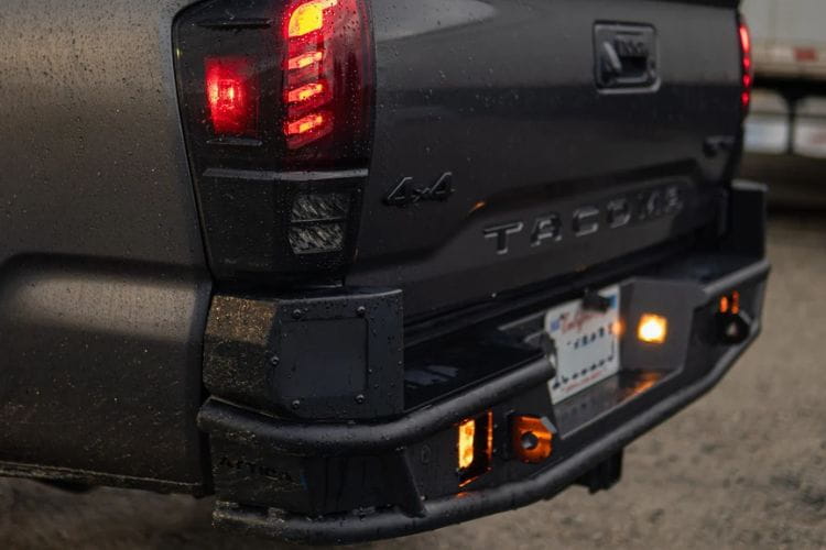 Attica 4x4 Apex Series rear bumper ATTTA01B101-BX for 2016–2023 Toyota Tacoma with a bold design for custom truck builds