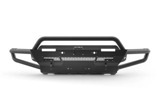 Attica 4x4 full-size custom steel front bumper ATTTA04A105-BX for 2024–2026 Toyota Tacoma with an integrated winch plate