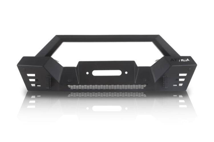 Attica 4x4 Frontier Series front bumper ATTJL01A110-BX for 2018–2026 Jeep Wrangler JL with rugged adventure-ready styling
