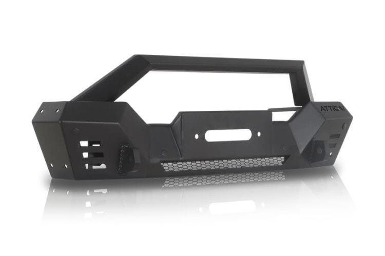 Attica 4x4 Frontier Series front bumper ATTJL01A110-BX for 2018–2026 Jeep Wrangler JL with rugged adventure-ready styling