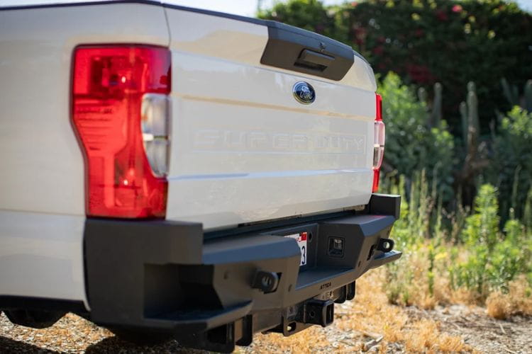 Upgrade your 2017-2025 Ford F250/F350 Super Duty with the Attica 4x4 rear bumper ATTF201B103-BX for total trail armor