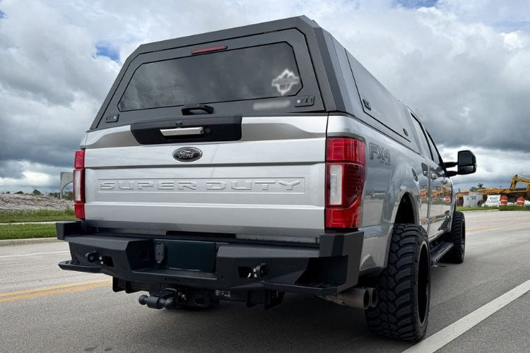 Upgrade your 2017-2025 Ford F250/F350 Super Duty with the Attica 4x4 rear bumper ATTF201B103-BX for total trail armor