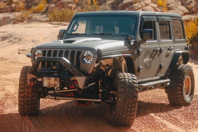 Attica 4x4 Terra Series custom front bumper ATTJL01A106-BX for 2018–2026 Jeep Wrangler JL with rugged steel construction