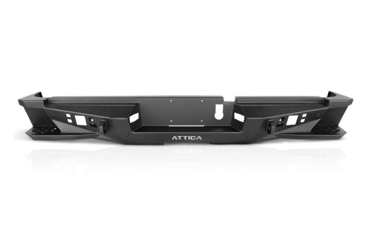 Attica 4x4 Terra Series custom steel rear bumper ATTRM05B103-BX for 2019–2024 Ram 2500/3500 trucks with a rugged design